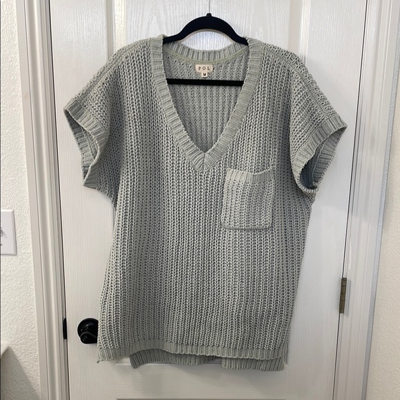 POL Tops - POL Mint Knit Sweater Short Sleeve Top